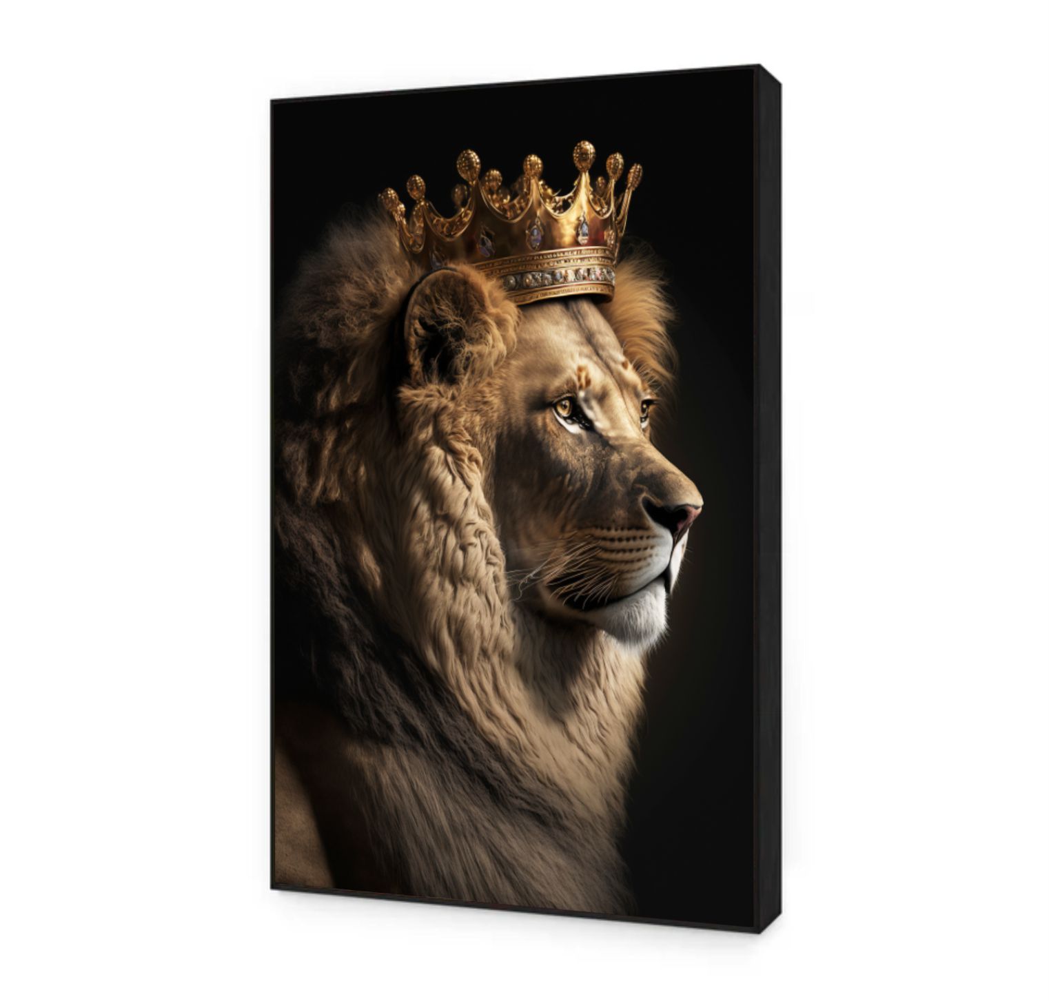 Quadro Decorativo Leão Com a Coroa 